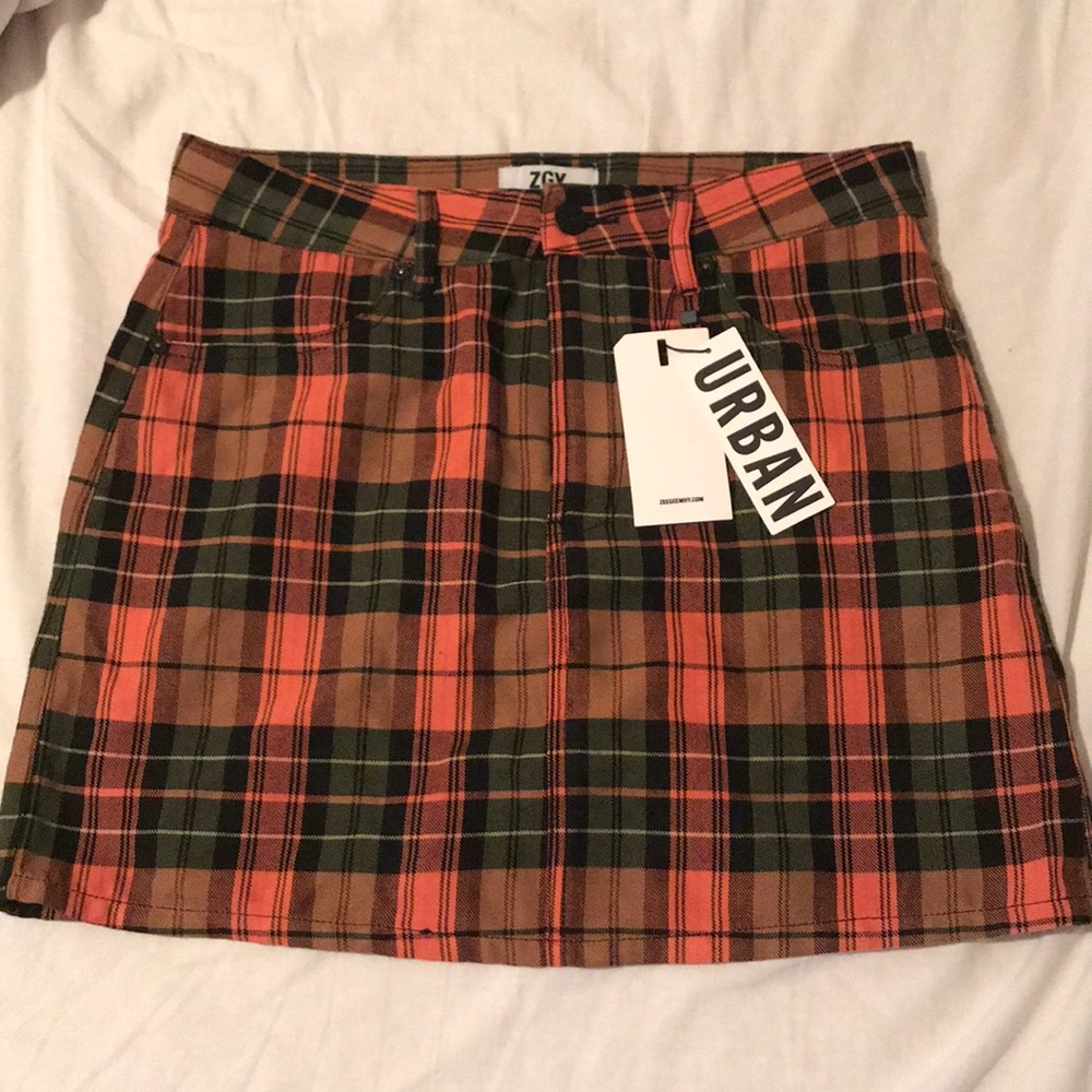 ZGY plaid mini skirt Urban Outfitters